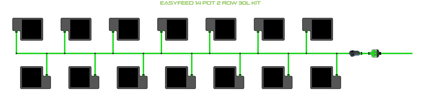 ALIEN Hydroponics EasyFeed 14 Pot 2 Row 30L Kit product image 1