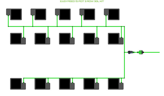ALIEN Hydroponics EasyFeed 15 Pot 3 Row 30L Kit product image 1