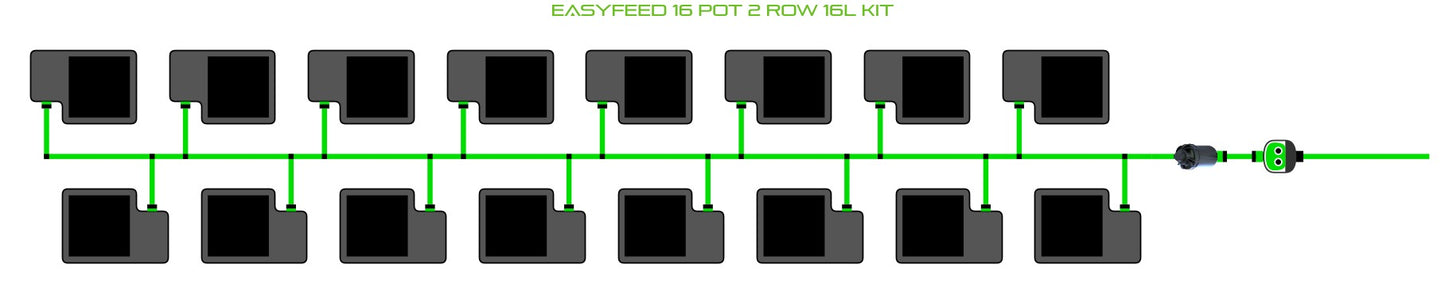 ALIEN Hydroponics EasyFeed 16 Pot 2 Row 16L Kit product image 1