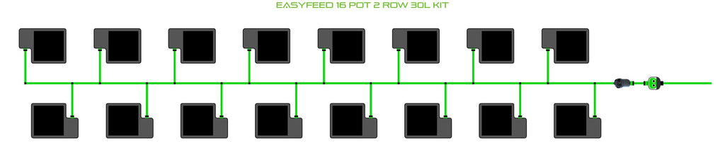 ALIEN Hydroponics EasyFeed 16 Pot 2 Row 30L Kit product image 1