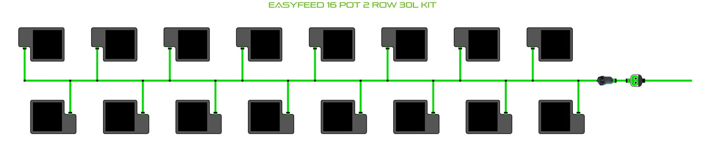 ALIEN Hydroponics EasyFeed 16 Pot 2 Row 30L Kit product image 1