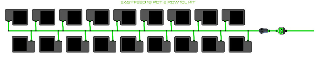 ALIEN Hydroponics EasyFeed 18 Pot 2 Row 10L Kit product image 1