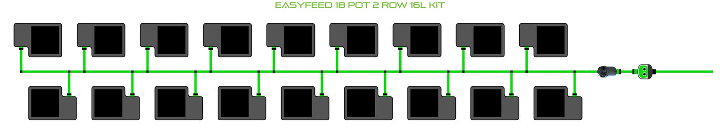ALIEN Hydroponics EasyFeed 18 Pot 2 Row 16L Kit product image 1