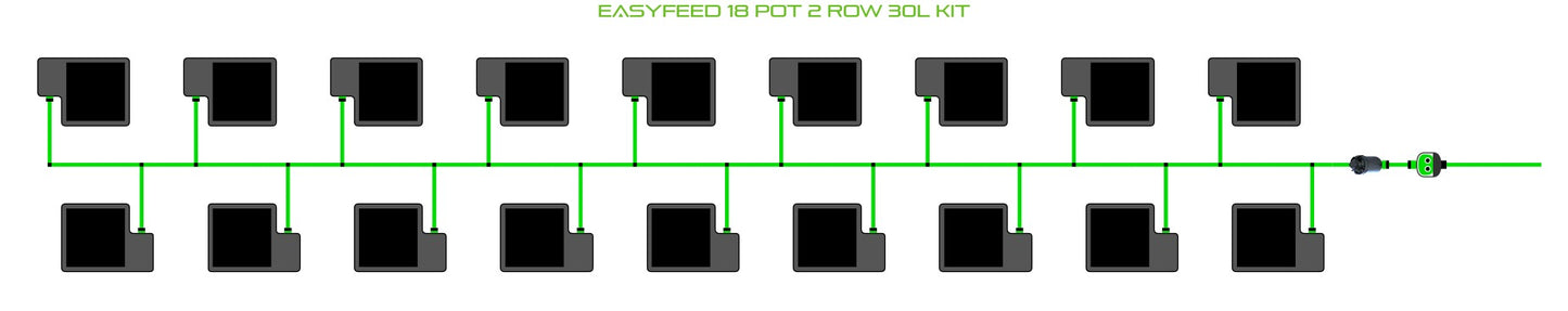 ALIEN Hydroponics EasyFeed 18 Pot 2 Row 30L Kit product image 1