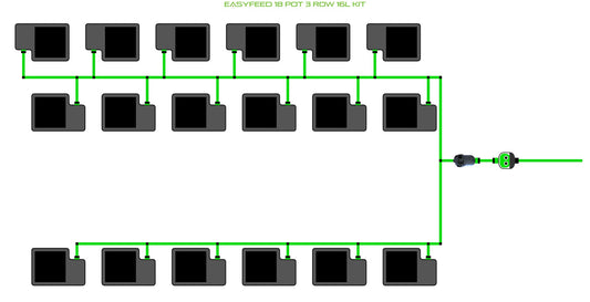 ALIEN Hydroponics EasyFeed 18 Pot 3 Row 16L Kit product image 1