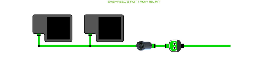 ALIEN Hydroponics EasyFeed 2 Pot 1 Row 16L Kit product image 1