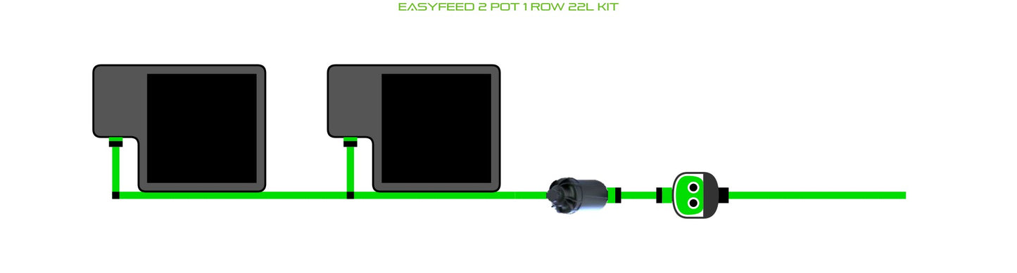 ALIEN Hydroponics EasyFeed 2 Pot 1 Row 22L Kit product image 1