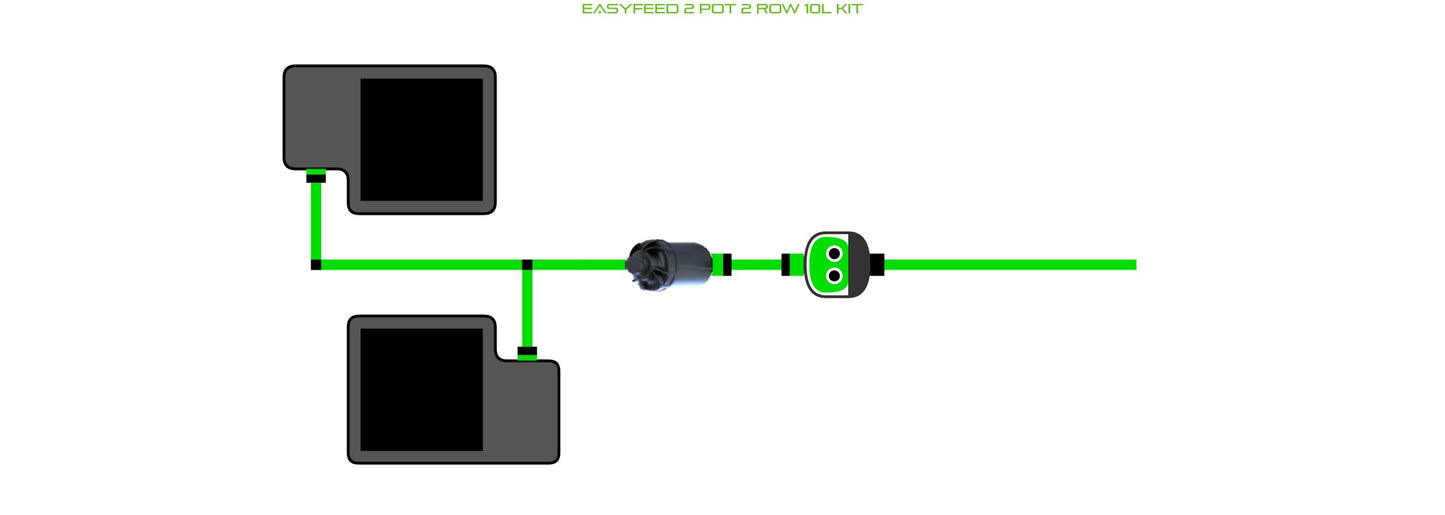 ALIEN Hydroponics EasyFeed 2 Pot 2 Row 10L Kit product image 1
