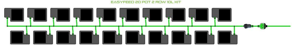 ALIEN Hydroponics EasyFeed 20 Pot 2 Row 10L Kit product image 1
