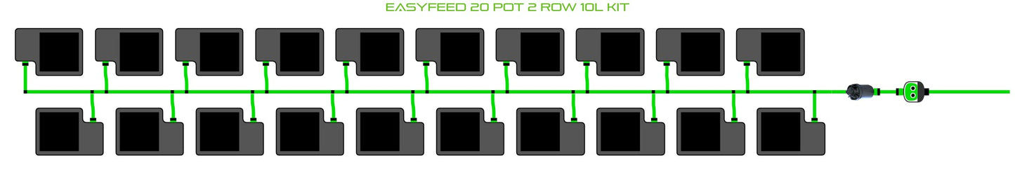 ALIEN Hydroponics EasyFeed 20 Pot 2 Row 10L Kit product image 1