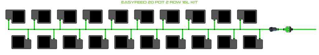 ALIEN Hydroponics EasyFeed 20 Pot 2 Row 16L Kit product image 1