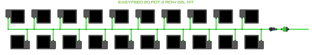 ALIEN Hydroponics EasyFeed 20 Pot 2 Row 22L Kit product image 1