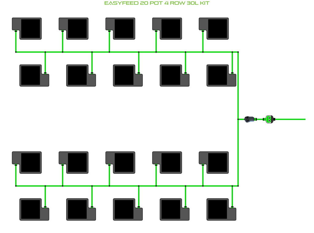 ALIEN Hydroponics EasyFeed 20 Pot 4 Row 30L Kit product image 1