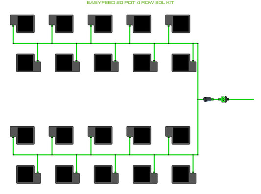 ALIEN Hydroponics EasyFeed 20 Pot 4 Row 30L Kit product image 1