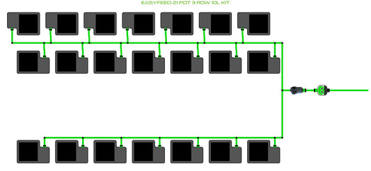 ALIEN Hydroponics EasyFeed 21 Pot 3 Row 10L Kit product image 1