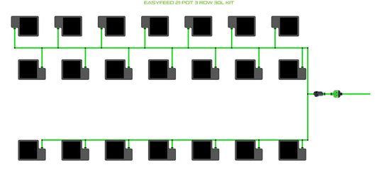 ALIEN Hydroponics EasyFeed 21 Pot 3 Row 30L Kit product image 1