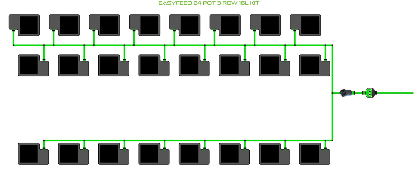 ALIEN Hydroponics EasyFeed 24 Pot 3 Row 16L Kit product image 1