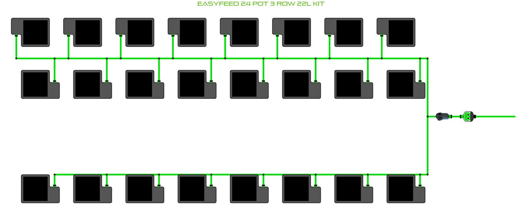 ALIEN Hydroponics EasyFeed 24 Pot 3 Row 22L Kit product image 1