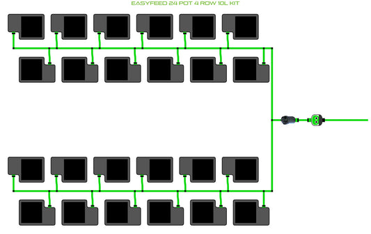 ALIEN Hydroponics EasyFeed 24 Pot 4 Row 10L Kit product image 1