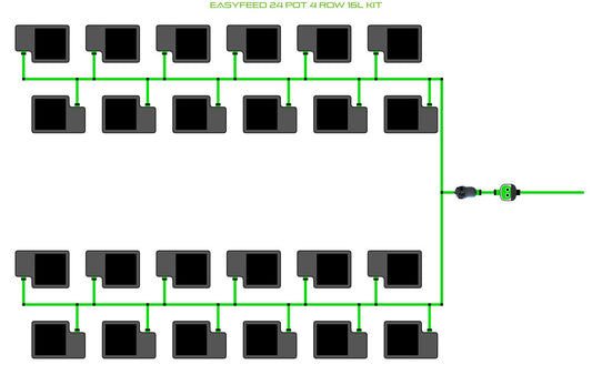 ALIEN Hydroponics EasyFeed 24 Pot 4 Row 16L Kit product image 1