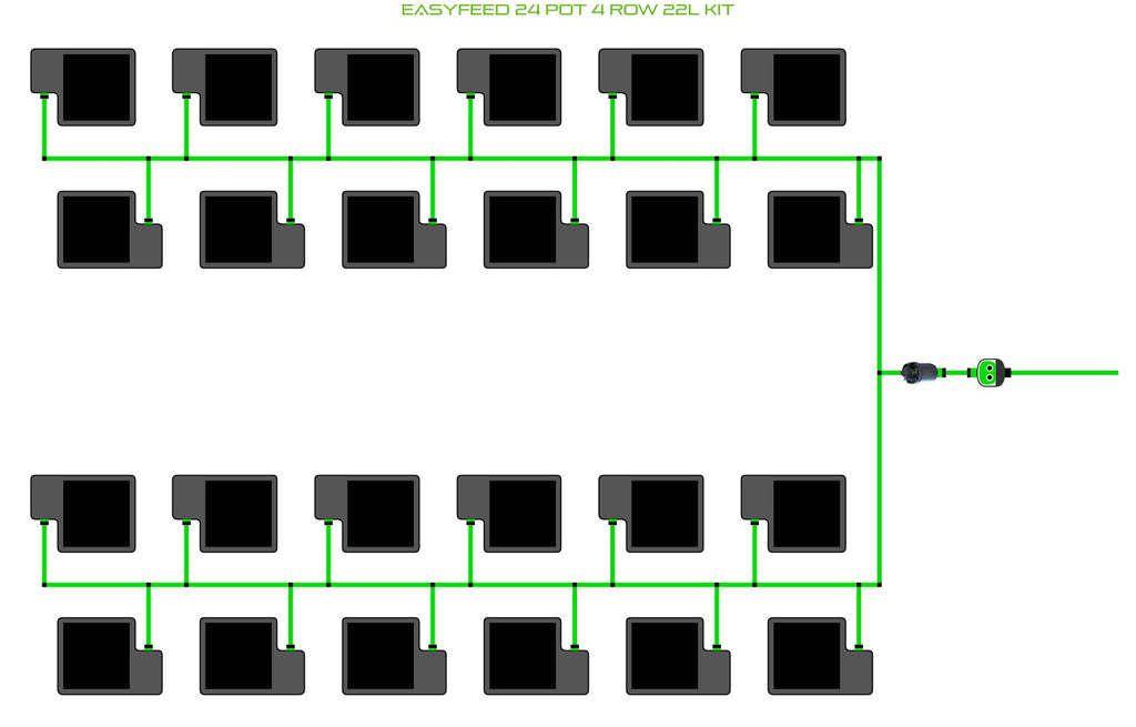 ALIEN Hydroponics EasyFeed 24 Pot 4 Row 22L Kit product image 1