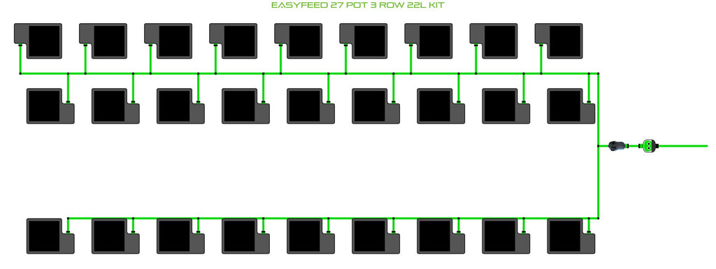 ALIEN Hydroponics EasyFeed 27 Pot 3 Row 22L Kit product image 1