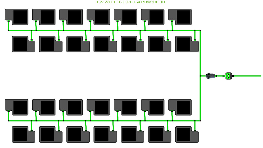 ALIEN Hydroponics EasyFeed 28 Pot 4 Row 10L Kit product image 1