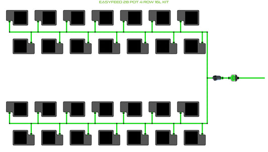 ALIEN Hydroponics EasyFeed 28 Pot 4 Row 16L Kit product image 1