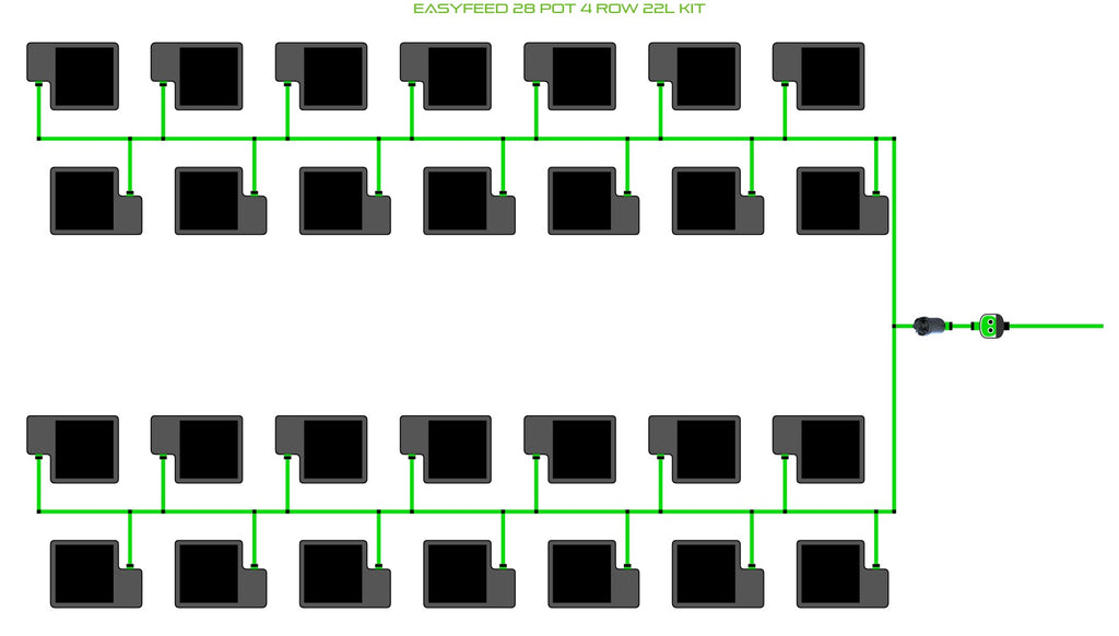 ALIEN Hydroponics EasyFeed 28 Pot 4 Row 22L Kit product image 1