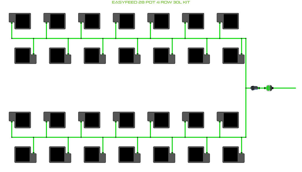 ALIEN Hydroponics EasyFeed 28 Pot 4 Row 30L Kit product image 1