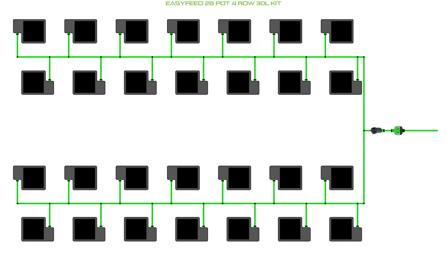 ALIEN Hydroponics EasyFeed 28 Pot 4 Row 30L Kit product image 1
