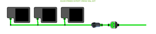 ALIEN Hydroponics EasyFeed 3 Pot 1 Row 10L Kit product image 1