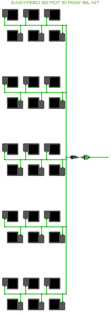 ALIEN Hydroponics EasyFeed 30 Pot 10 Row 16L Kit product image 1