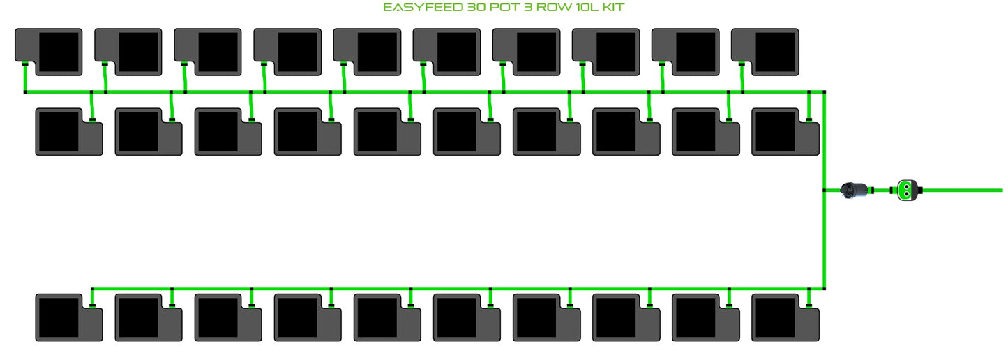 ALIEN Hydroponics EasyFeed 30 Pot 3 Row 10L Kit product image 1