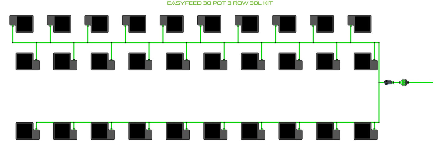 ALIEN Hydroponics EasyFeed 30 Pot 3 Row 30L Kit product image 1