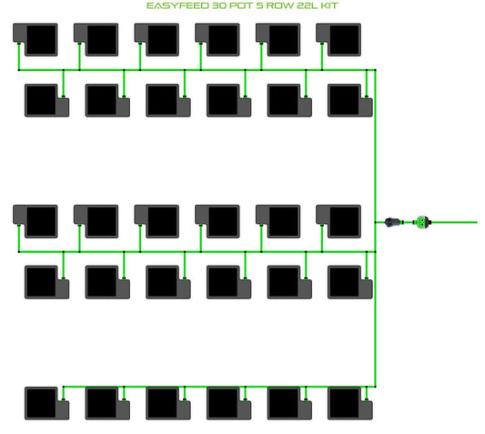 ALIEN Hydroponics EasyFeed 30 Pot 5 Row 22L Kit product image 1