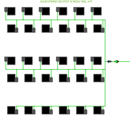 ALIEN Hydroponics EasyFeed 30 Pot 5 Row 30L Kit product image 1