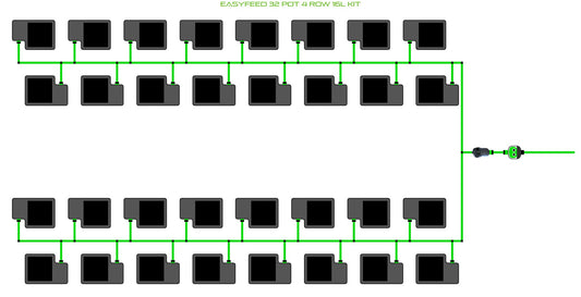 ALIEN Hydroponics EasyFeed 32 Pot 4 Row 16L Kit product image 1