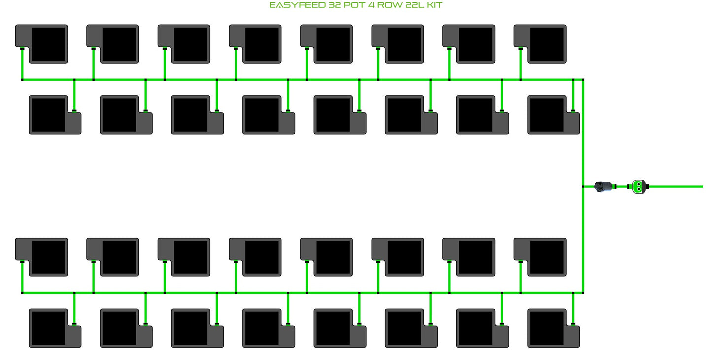 ALIEN Hydroponics EasyFeed 32 Pot 4 Row 22L Kit product image 1