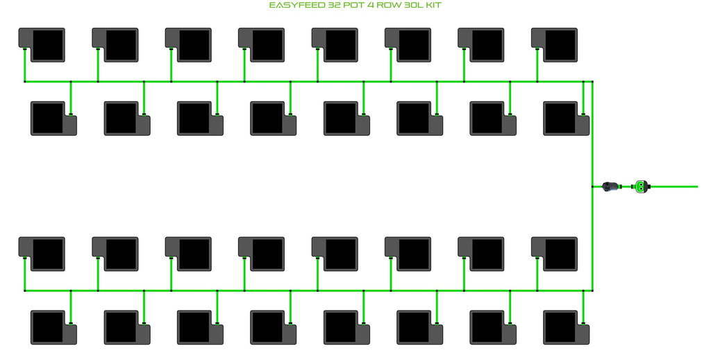 ALIEN Hydroponics EasyFeed 32 Pot 4 Row 30L Kit product image 1
