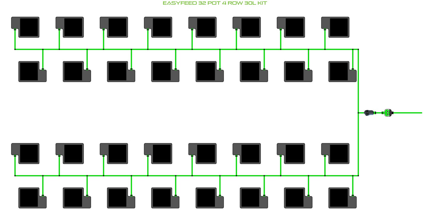 ALIEN Hydroponics EasyFeed 32 Pot 4 Row 30L Kit product image 1