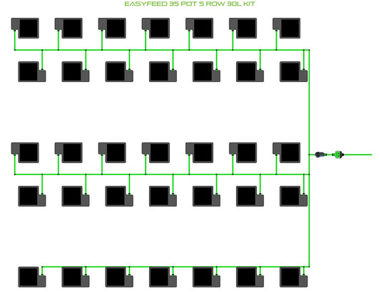 ALIEN Hydroponics EasyFeed 35 Pot 5 Row 30L Kit product image 1