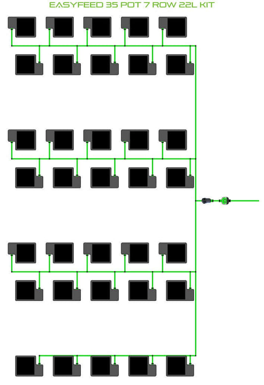 ALIEN Hydroponics EasyFeed 35 Pot 7 Row 22L Kit product image 1