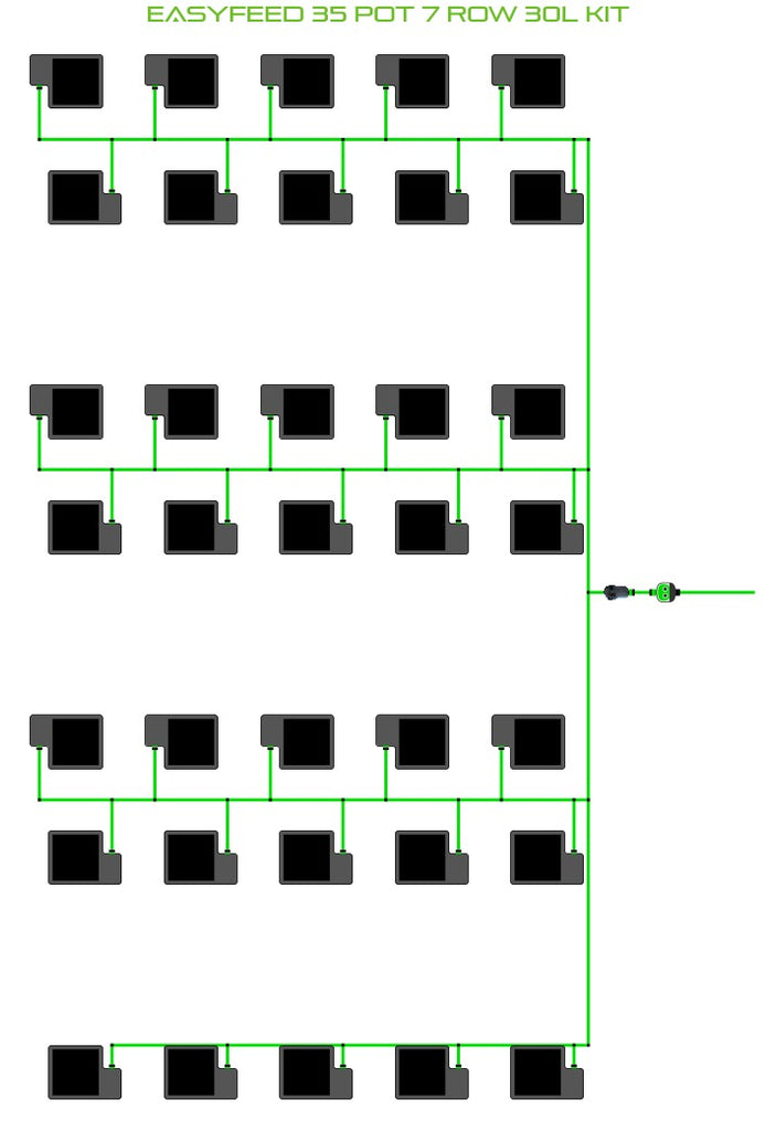 ALIEN Hydroponics EasyFeed 35 Pot 7 Row 30L Kit product image 1