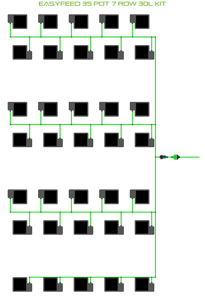 ALIEN Hydroponics EasyFeed 35 Pot 7 Row 30L Kit product image 1