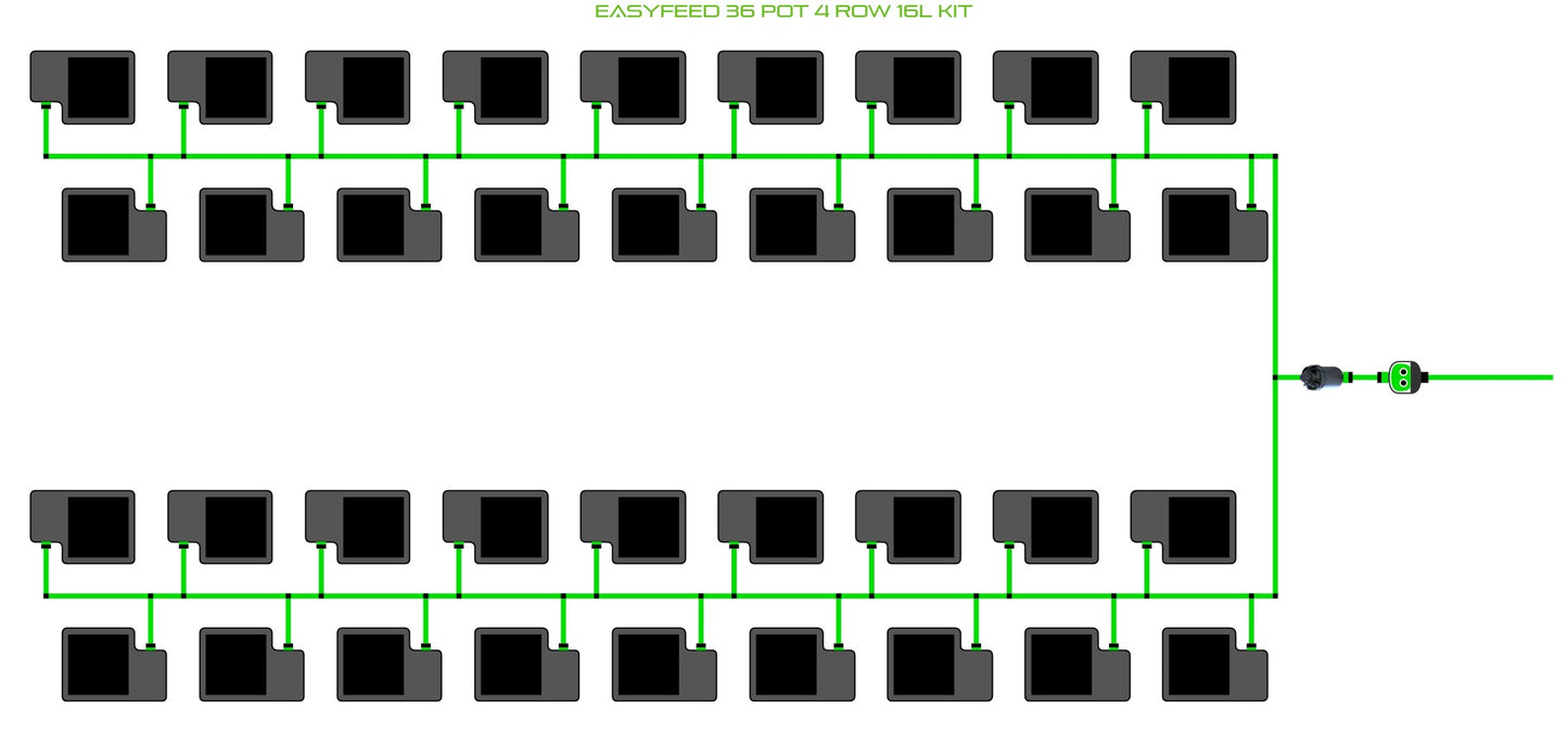 ALIEN Hydroponics EasyFeed 36 Pot 4 Row 16L Kit product image 1