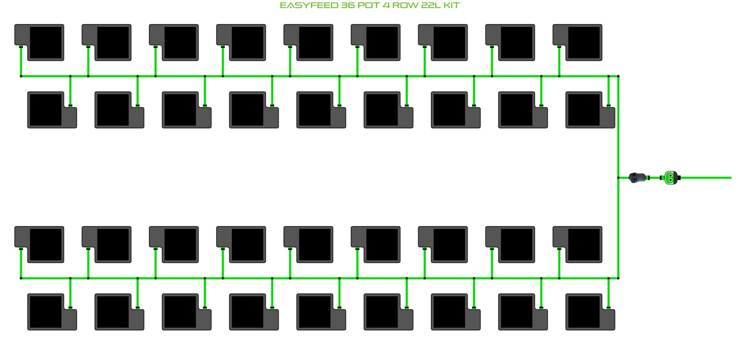 ALIEN Hydroponics EasyFeed 36 Pot 4 Row 22L Kit product image 1