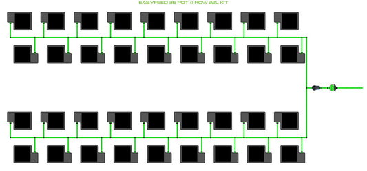 ALIEN Hydroponics EasyFeed 36 Pot 4 Row 22L Kit product image 1