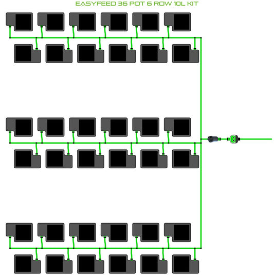 ALIEN Hydroponics EasyFeed 36 Pot 6 Row 10L Kit product image 1