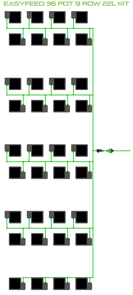 ALIEN Hydroponics EasyFeed 36 Pot 9 Row 22L Kit product image 1